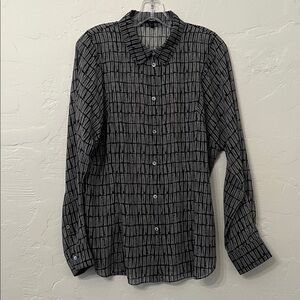 Theory Black and Gray Women’s Blouse